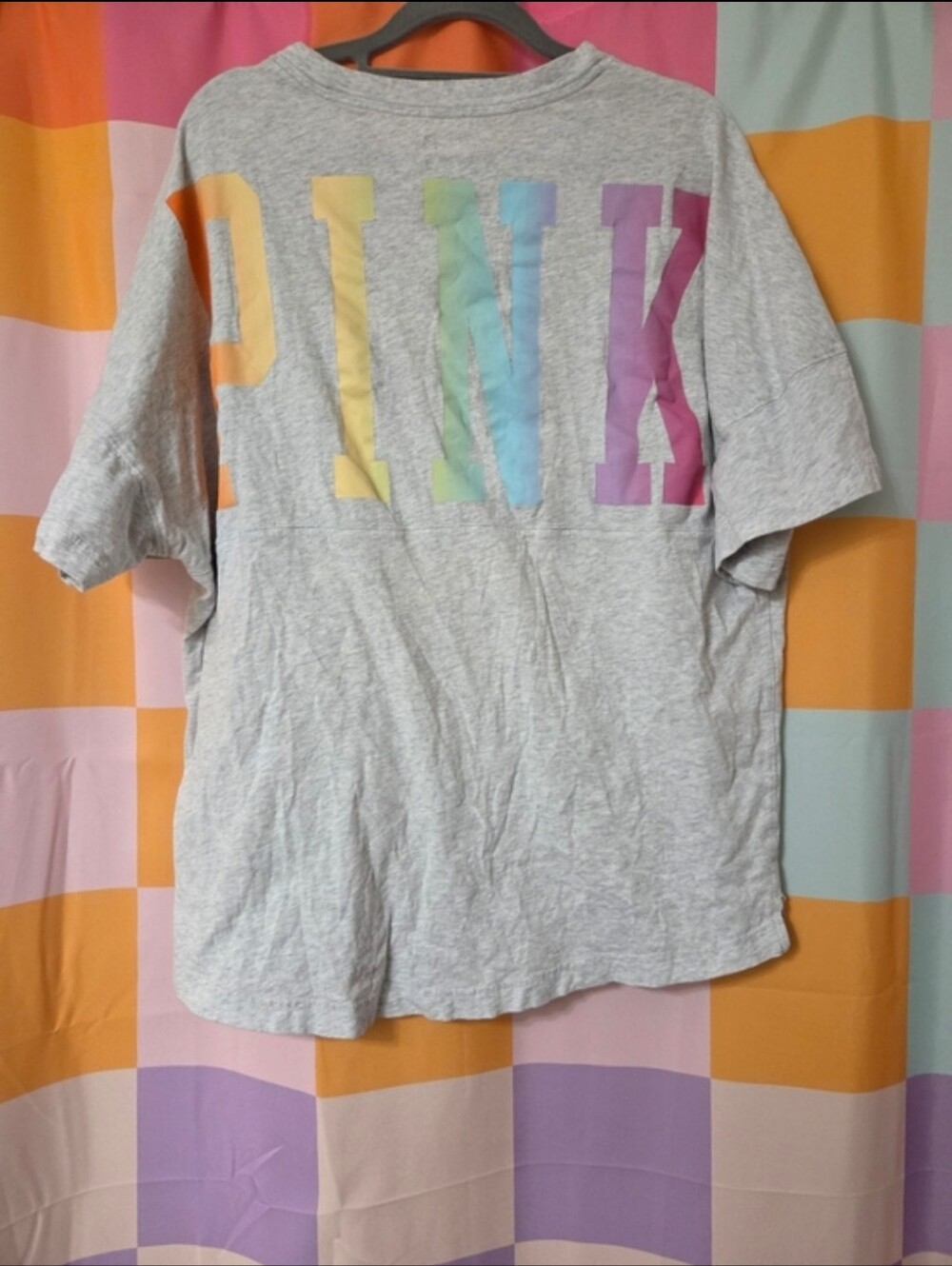 Victoria's Secret Pink Heather Grey Campus Tee